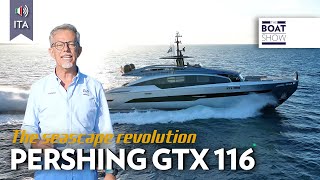 ITA NEW PERSHING GTX 116  Performance Yacht Tour  The Boat Show [upl. by Natfa]