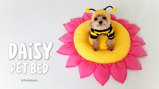 How to make Daisy Pet bed  DIY Pet Bed  Sewing  Craft art [upl. by Shepperd]