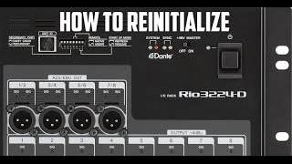 How to reinitialize a RIO3224D Yamaha [upl. by Parrnell]