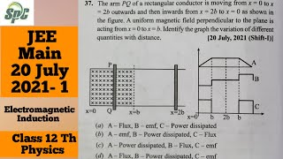 The arm PQ of a rectangular conductor is moving from x 0 to x 2b outwards and then inwards from x [upl. by Lleunamme106]