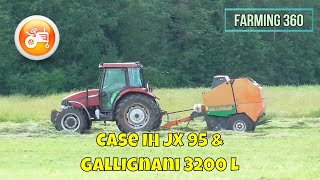 Baling 2020  Case IH JX 95 amp Gallignani 3200 L round baler [upl. by Hourihan]