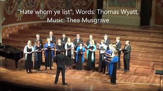 Kammerkoret Musica Hate whom ye list Thomas Wyatt and Thea Musgrave [upl. by Bortz]