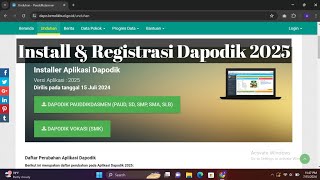 Cara Install dan Registrasi Dapodik 2025 [upl. by Latton55]