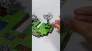 Build Minecraft Gazebos in Real Life  Papercraft Minecraft shorts minecraft miniature diy [upl. by Keefe]