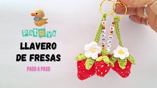 Llavero de FRESAS A CROCHET 🍓 [upl. by Fatma810]