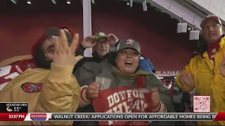 49ers fans at Levis Stadium ecstatic after thrilling playoff win over Packers [upl. by Vitoria983]