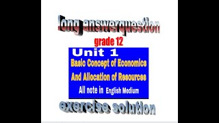 long answer question solution of chapter one allocation of resources [upl. by Andromache]