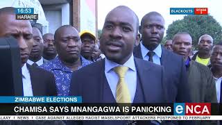 Zimbabwe Elections  Chamisa says Mnangagwa is panicking [upl. by Nol]