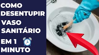 Como desentupir o vaso sanitário em 1 MINUTO 👈 [upl. by Rasia]