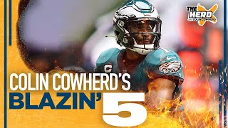 Blazin 5 Colin Cowherds picks for Week 2 of the 2021 NFL season  THE HERD [upl. by Goddart]