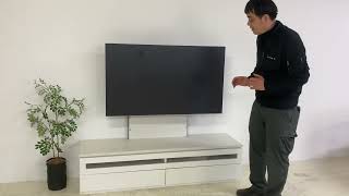 壁面収納 大型テレビボード 壁掛け ローボード 壁掛けパネル すえ木工 [upl. by Nylahsoj576]