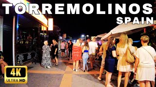 🇪🇦4K TORREMOLINOS Spain La Carihuela Nightlife Summer 2023  Costa del Sol Málaga [upl. by Richara]