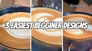 3 Essential Latte Art Techniques for Beginners [upl. by Kucik]