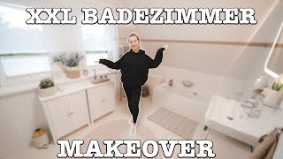 Unser NEUES Badezimmer😍 XXL ROOM MAKEOVER [upl. by Gnilyarg732]