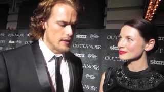 Outlander Tartan Carpet  Sam Heughan and Catriona Balfe [upl. by Ahtel233]