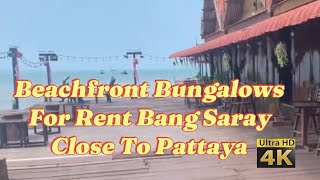 TROPICAL BEACH BUNGALOWS BANG SARAY Waterfront Rentals Beautiful Setting Near Pattaya Thailand [upl. by Arahat]