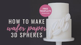 How to make wafer paper spheres design  FREE CHRISTMAS ORNAMENT PATTERN [upl. by Sibilla841]