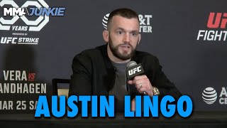 Austin Lingo Previews Nate Landwehr Fight Explains Reason for Long Layoff  UFC on ESPN 43 [upl. by Khichabia]