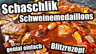 Schaschlik Filet  Schweinemedaillon Topf  The BBQ BEAR [upl. by Alamat]