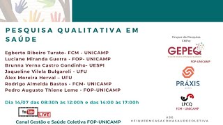 Curso 147 Pesquisa Qualitativa em Saúde Parte 2  Tarde [upl. by Llain]