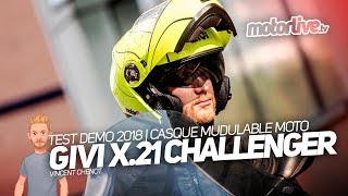 CASQUE GIVI X21 CHALLENGER  TEST DEMO EQUIPEMENT [upl. by Illek885]