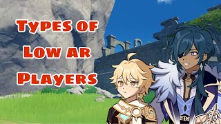 5 Types Of Low AR Players in Genshin Impact [upl. by Roque]