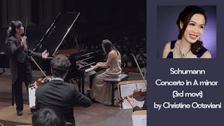 Christine Octaviani performs Schumann Piano Concerto in A minor 3rd movt  Allegro vivace [upl. by Eetnom]