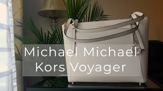 Unboxing Michael Michael Kors Voyager Large Saffiano Leather TopZip Tote [upl. by Retrac]