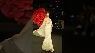 Lakmè Fashion Week 2024 Sushmita Sen graces the ramp walk in saree  Video [upl. by Derayne]