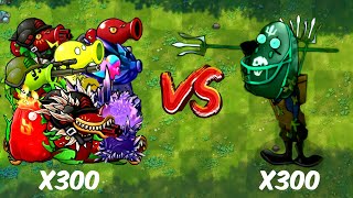 PVZ 1 Fusion Challenge 300 Plants Fusion VS 300 Trident Nut Zombie  Who Will Win [upl. by Rianna71]