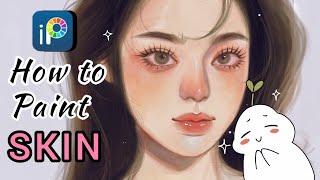 How I paint SKIN in ibisPaintx  step by step tutorial🎨 [upl. by Dlabihcra]