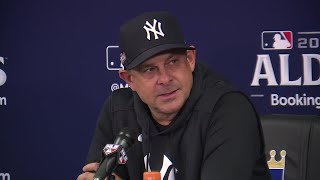 Yankees manager Aaron Boones postgame comments after RoyalsYankees Game 3 [upl. by Saberio]