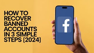 RECOVER YOUR BANNED FACEBOOK ACCOUNT TODAY [upl. by Annekim]