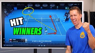 Hit WINNERS like Novak  Djokovic VS Thiem Analysis [upl. by Lennad609]