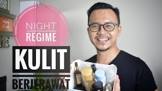 Night Skincare Routine Untuk Kulit Berjerawat [upl. by Eemla301]