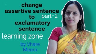 assertive to exclamatory sentenceenglish englishgrammar by learning zone [upl. by Irroc]