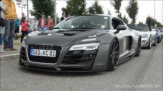 Prior Design Audi R8 V10 w Per4mance Exhaust BRUTAL sounds 1080p [upl. by Adair]