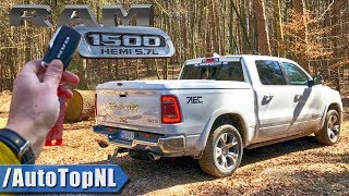 2019 Dodge RAM 1500 Laramie 57 HEMI V8  REVIEW POV Test Drive on AUTOBAHN amp ROAD by AutoTopNL [upl. by Tyika]