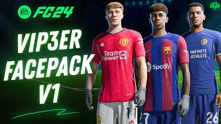 FacePack V1 AIO By ViP3eR For FC 24  Tutorial  TU7 [upl. by Aikam]