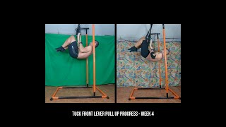 quotTuck Front Lever Pull Up Progress  Week 4  4Week Journeyquot [upl. by Zap]