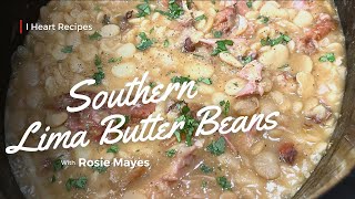 Southern Style Lima Butter Beans Recipe  I Heart Recipes [upl. by Ordep]