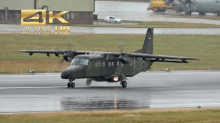 4K Dornier DO 228212ACTL 1 Italian Army MM62157 arrival RAF Fairford RIAT 2023 AirShow [upl. by Ravid]