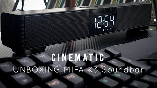 Mifa k3 Soundbar Review Cinematic  ReviewAlaGue [upl. by Alemat]