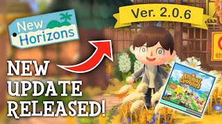 Animal Crossing New Horizons  NEW UPDATE PATCH Released Ver 206 [upl. by Holland]