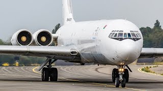 ILYUSHIN IL62  The Last IL62 Freighter worldwide  LANDING and DEPARTURE 4K RARE [upl. by Megen199]