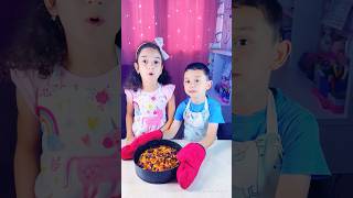 Children make a healthy and delicious peach cake recipe viralvideo shorts cooking food viral [upl. by Thier858]