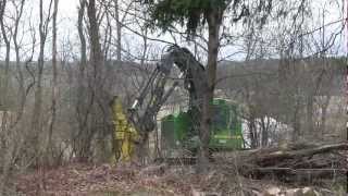 Deere 753J Feller Buncher Working [upl. by Meri378]