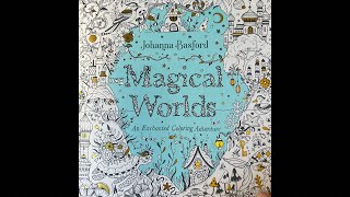 Johanna Basford Magical Worlds coloring and thinking and chatting ￼ [upl. by Ahsinam377]