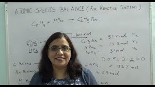 Lecture 23 Atomic Species Balance on Reactive Systems [upl. by Pillyhp]