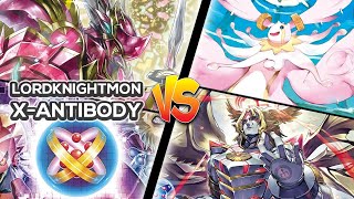 LordKnightmon X Antibody vs Cherubimon ft Lucemon X  Digimon BT19 TCG Digimon Simulator [upl. by Rennoc]